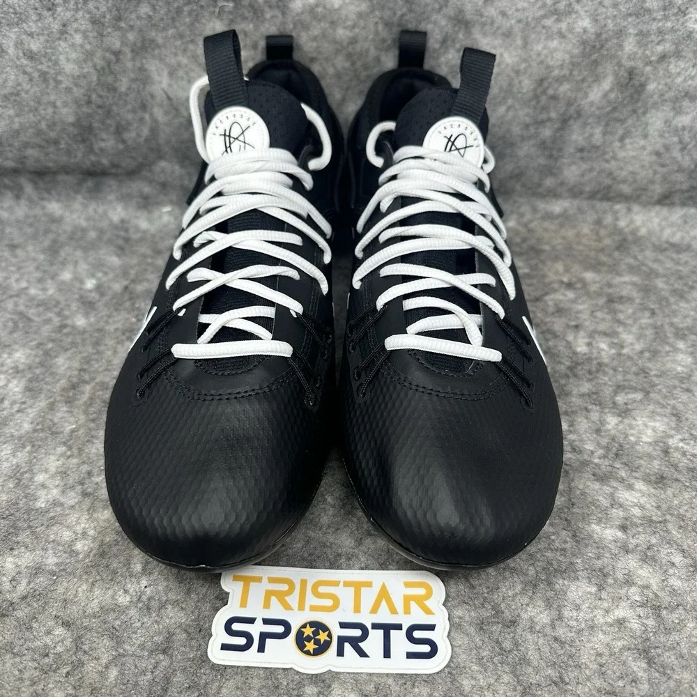 Nike Huarache 9 Elite Low Lacrosse Cleats Mens Sz 13 Black White FD0089-002 LAX
